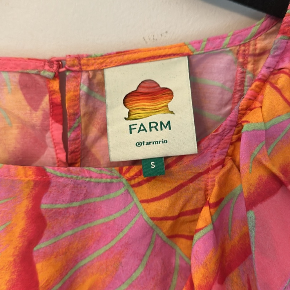 FARM Rio Multicolor Tropical Ruffle Blouse - Picture 4 of 5